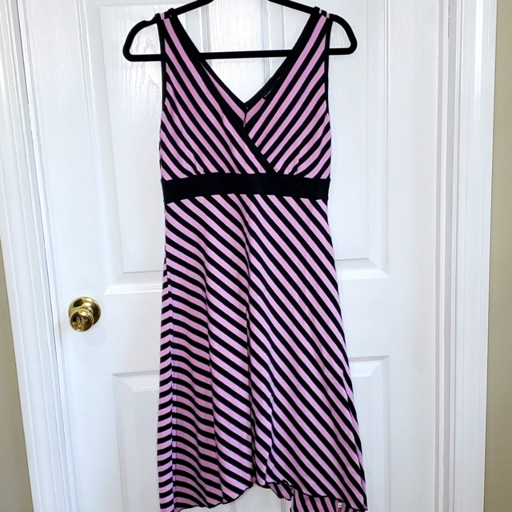 Women's pink and black striped NY&C dress Medium